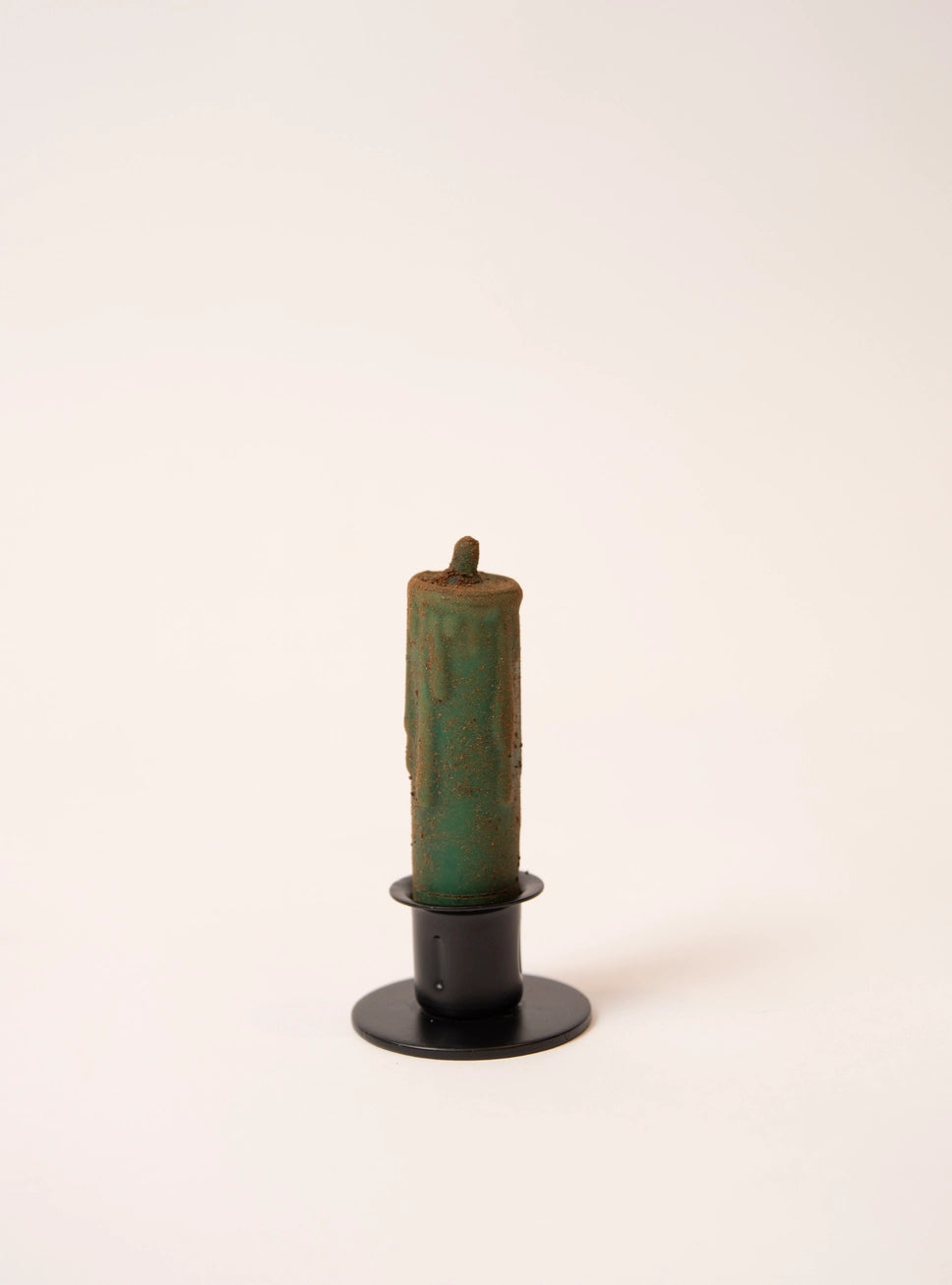 Christmas Green LED Timer Taper Candle - 4"