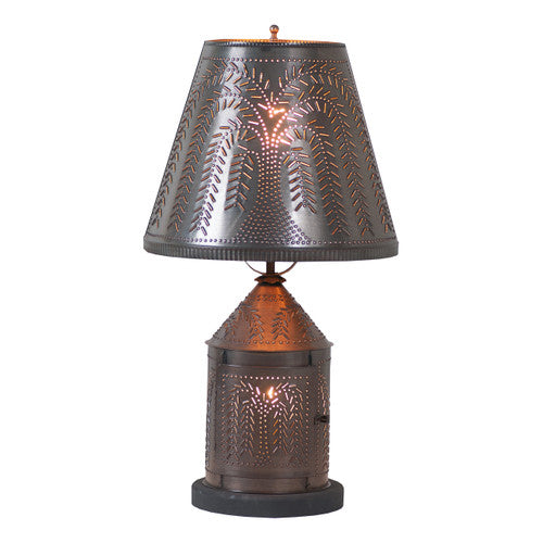 Fireside Lamp with Willow Shade in Kettle Black
