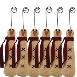 Skinny Snowman Ornaments - Set of 6