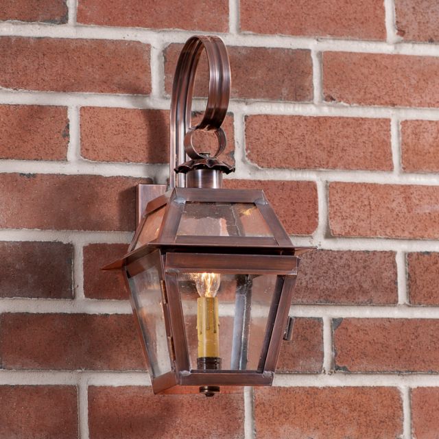 Jr. Town Crier Outdoor Wall Light in Solid Antique Copper - 1-Light