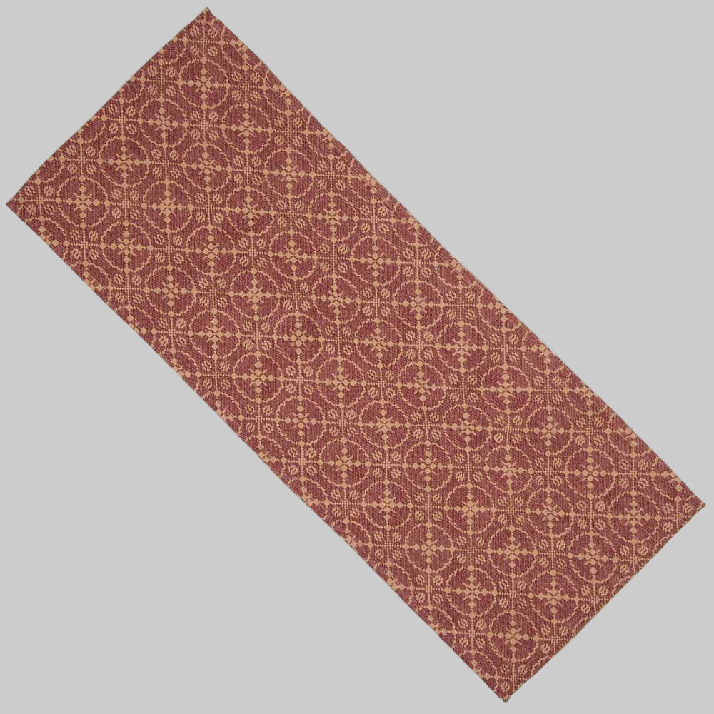 Marshfield Jacquard Table Runner Barn Red