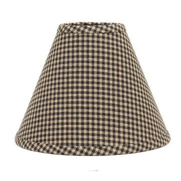 Newbury Gingham Lampshade 12" Regular Clip Black