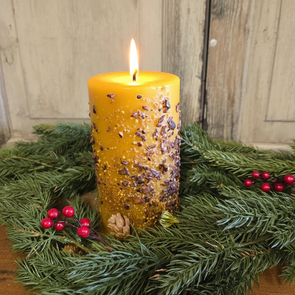 Orange Spice Pillar Candle 3" x 6"