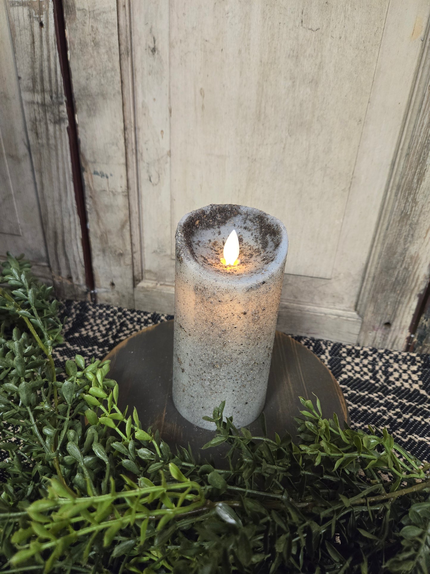 Moving Flame Pillar Candle-Robin's Egg Blue 3×6