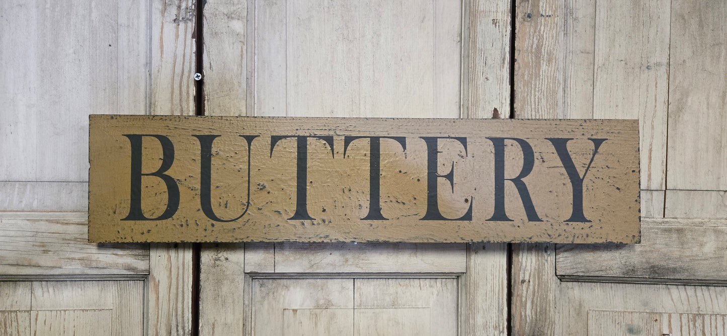Primitive Buttery Sign