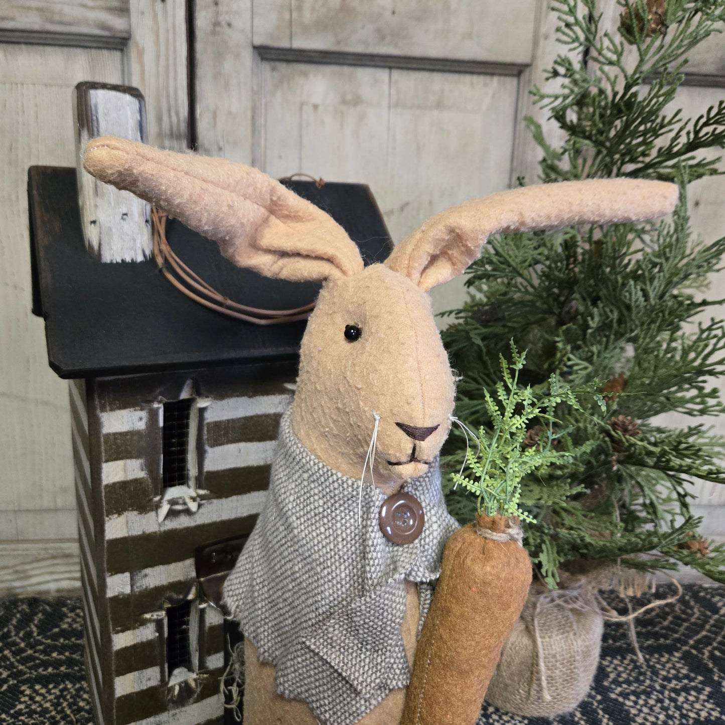 Mrs. Bunny Holding Carrot
