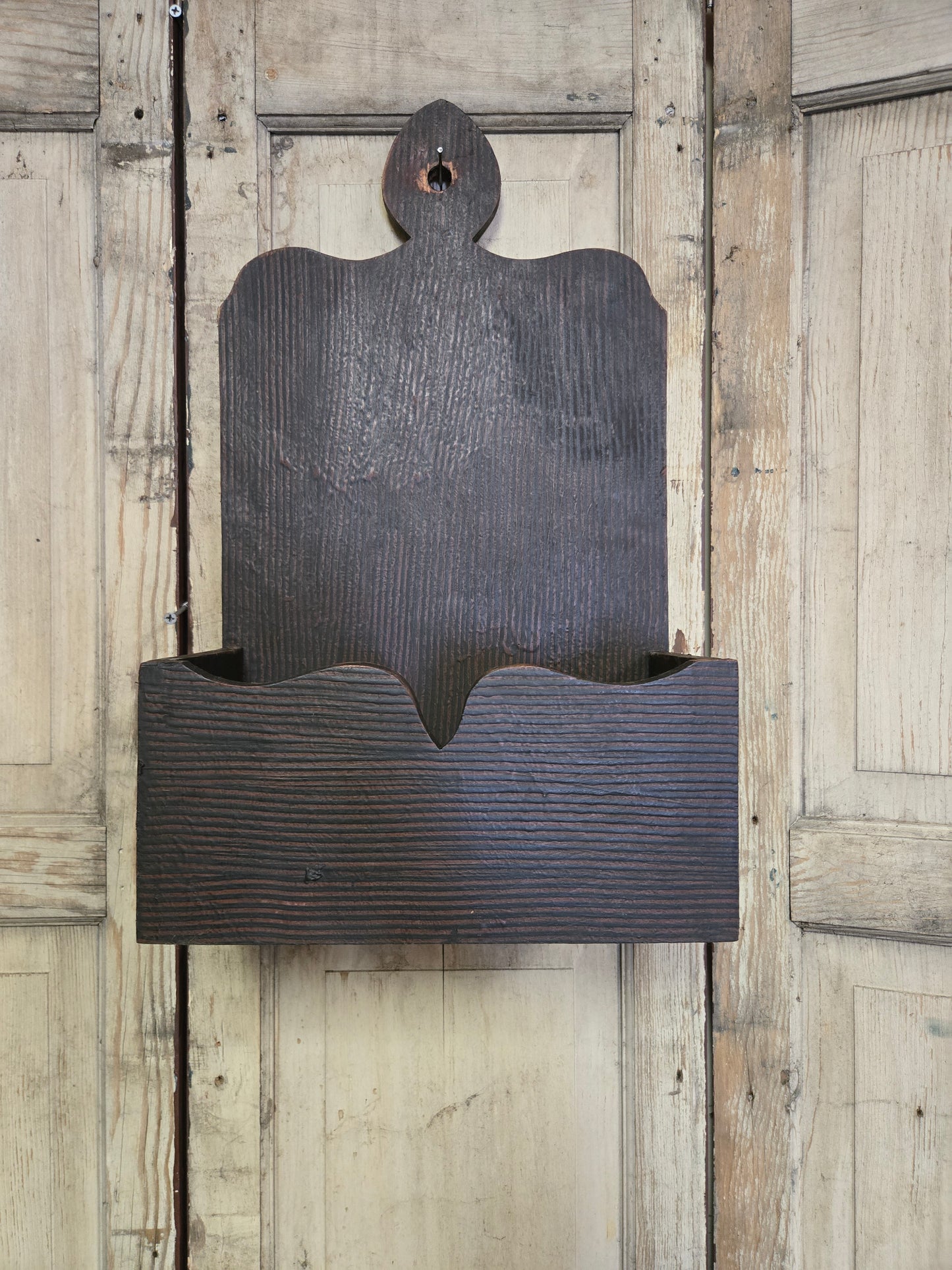 Black Comb Painted Tall Wall Box