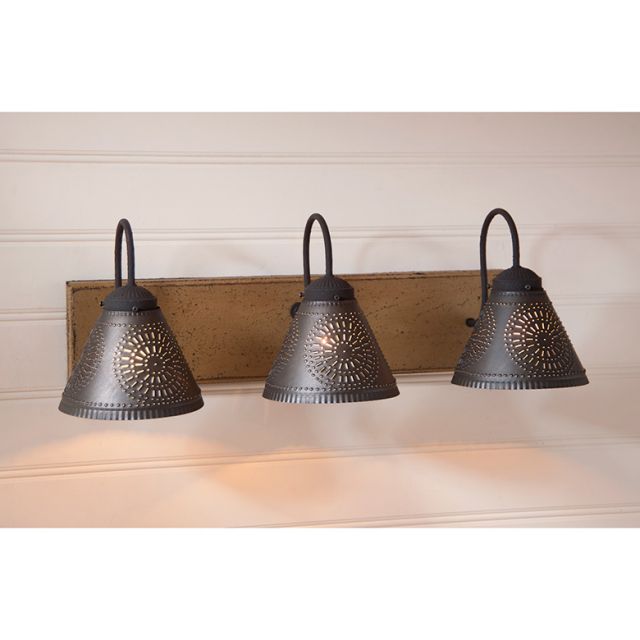 Three Light Crestwood Vanity Light in Pearwood