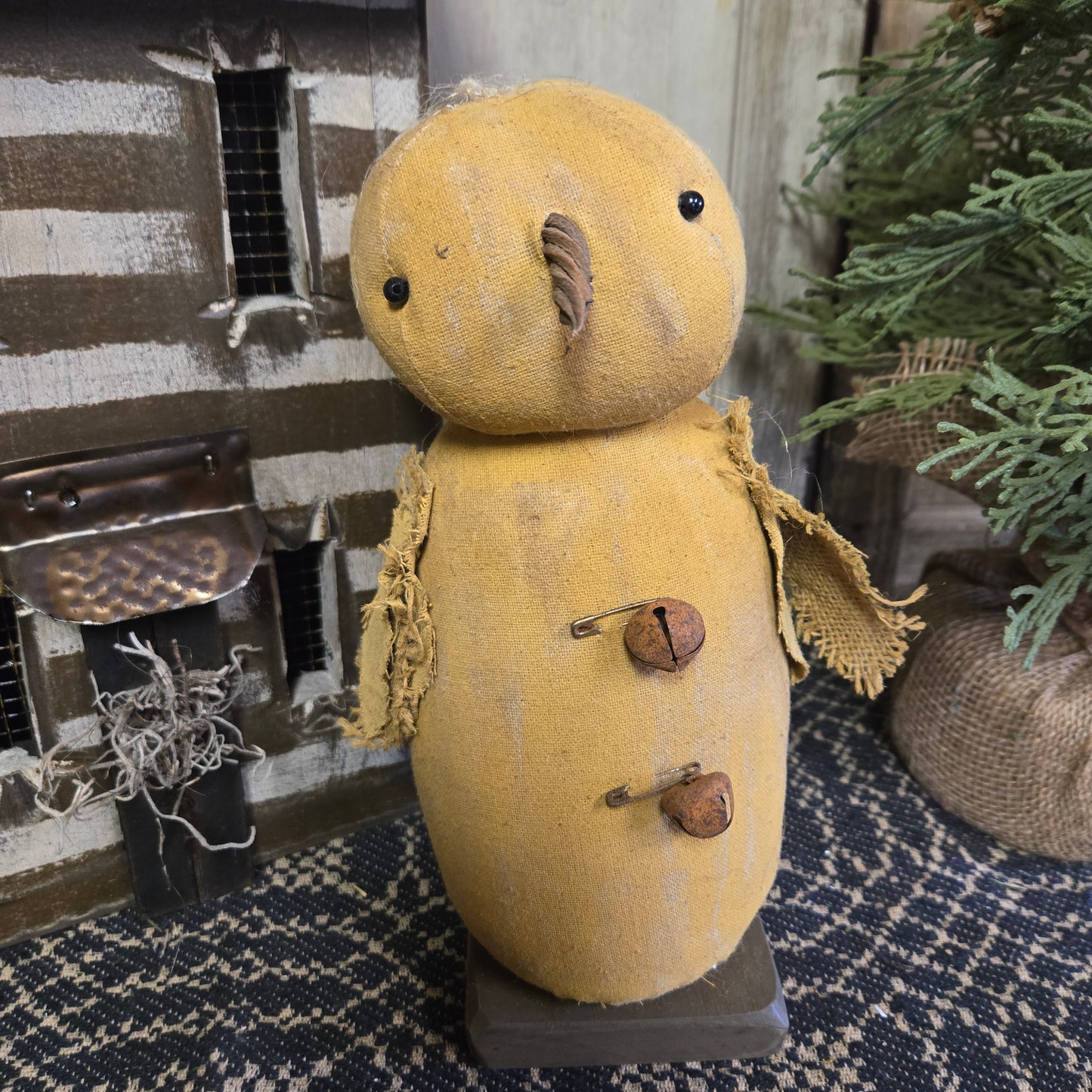 Primitive Chick with Rusty Bells