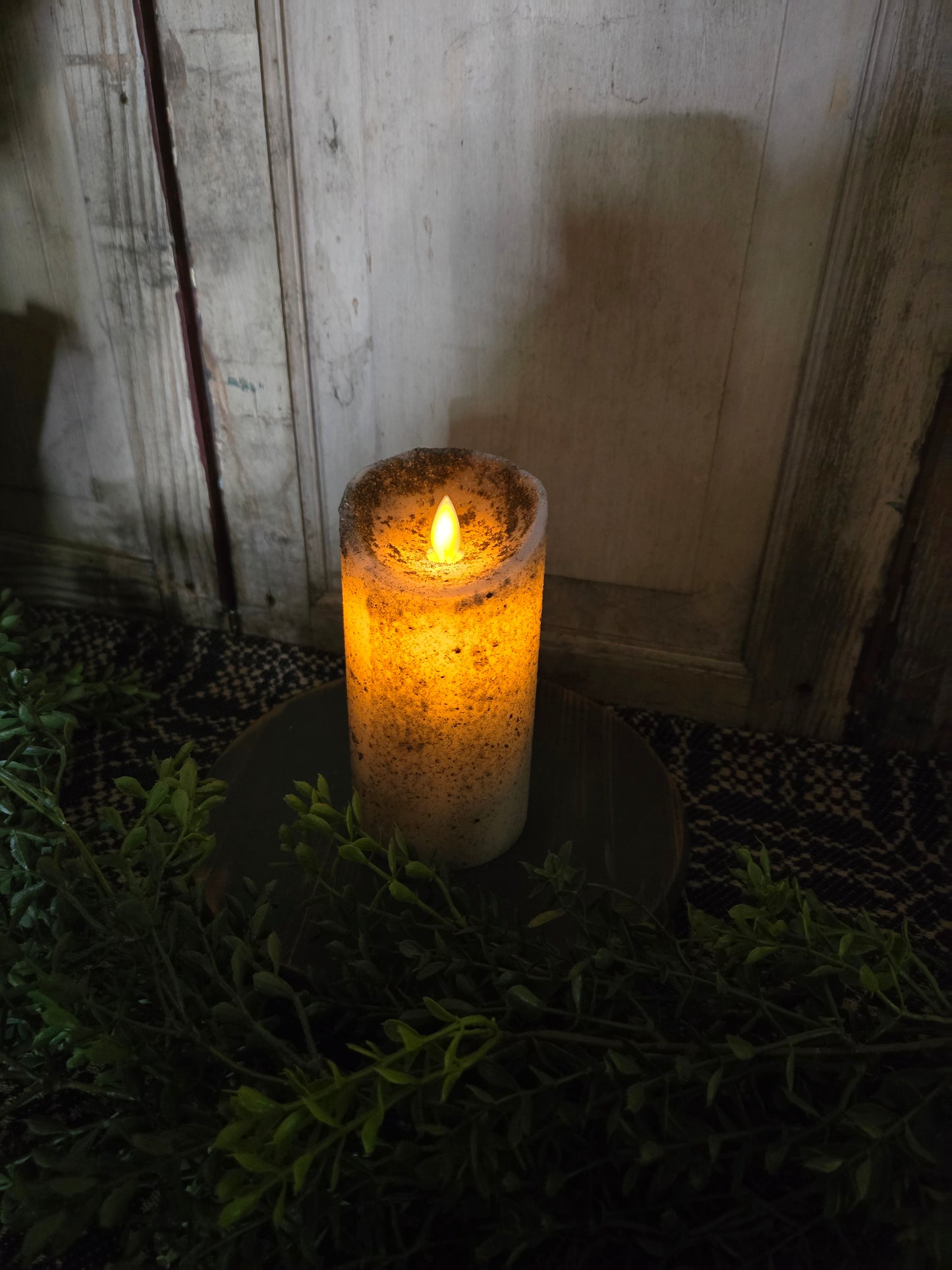 Moving Flame Pillar Candle-Robin's Egg Blue 3×6