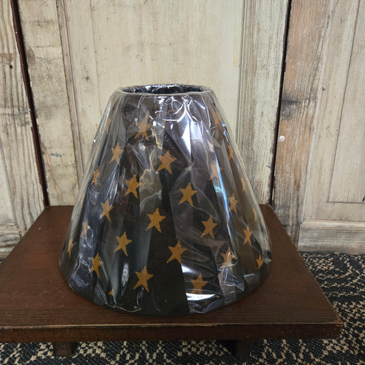 Black Star Shade with Mustard Stars Lampshade