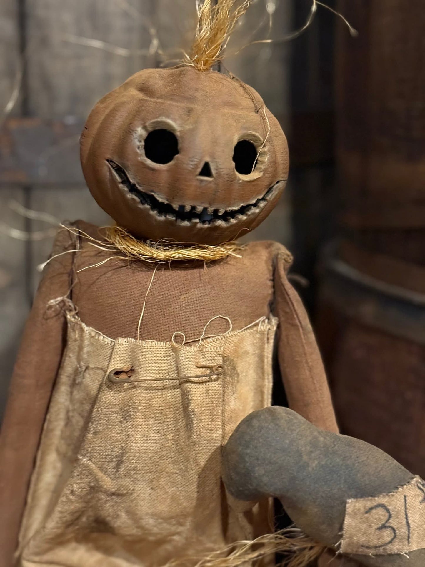 Primitive Jack-O Pumpkin Man