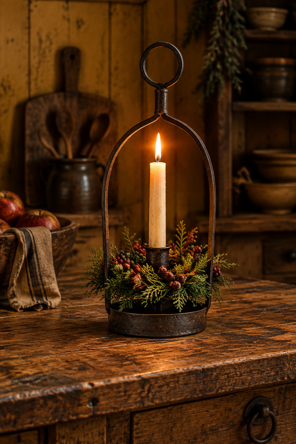 Large Black Metal Lantern