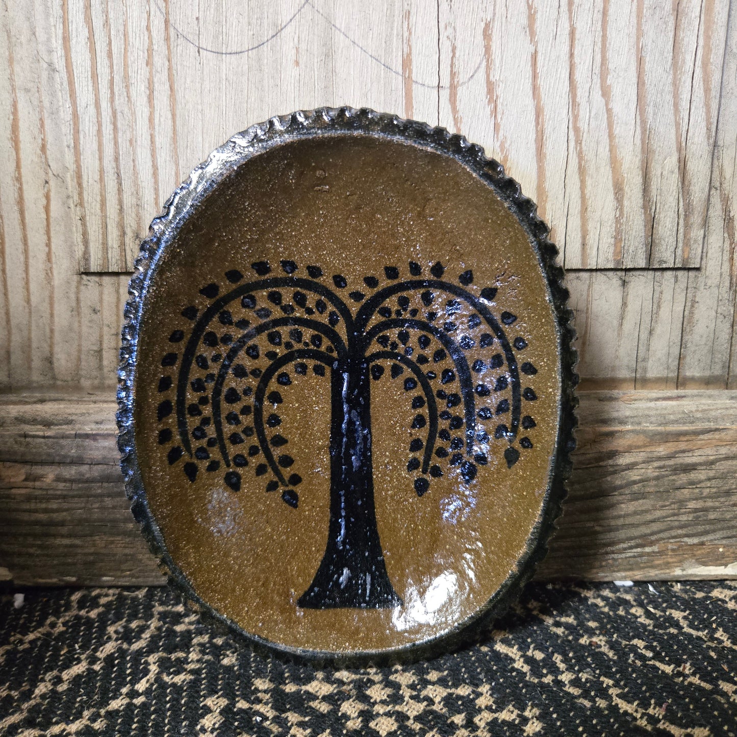 Collection of Small Oval Stoneware Plates
