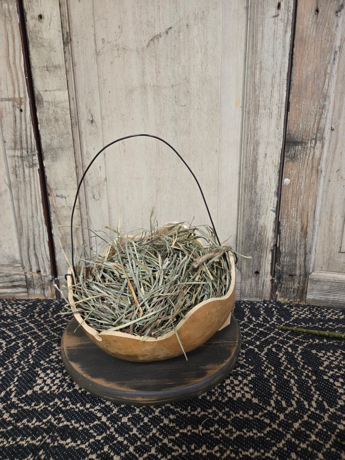 Gourd with hanger and Easter grass