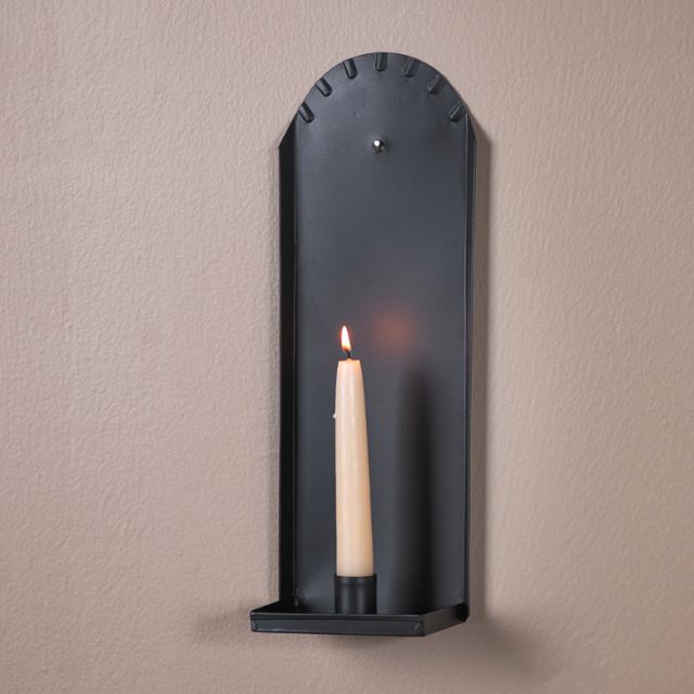 Salem Candle Sconce in Smokey Black