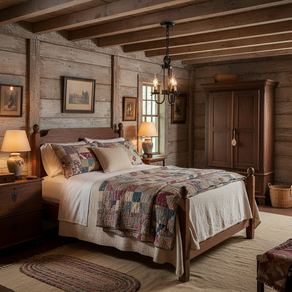 Vintage-style chandelier with three light bulbs against a white brick wall.