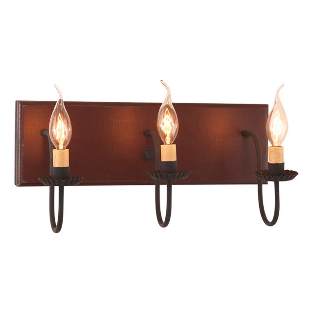 Primitive Three Light Vanity Light in Sturbridge Red