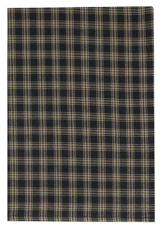A black and beige checkered dishtowel.