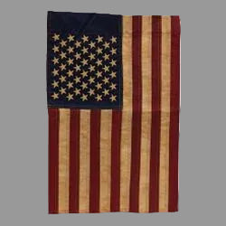 Embroidered Nylon Teastained American Garden Flag