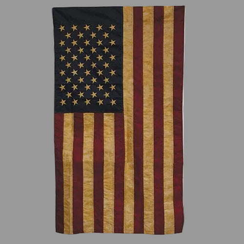 American flag on a gray background