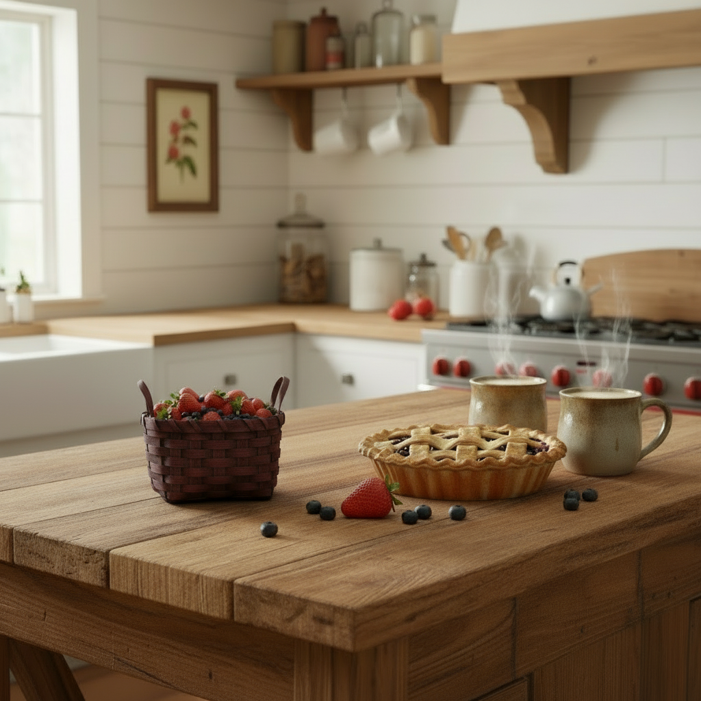 Baskets by Gin large berry basket in a kitchen setting