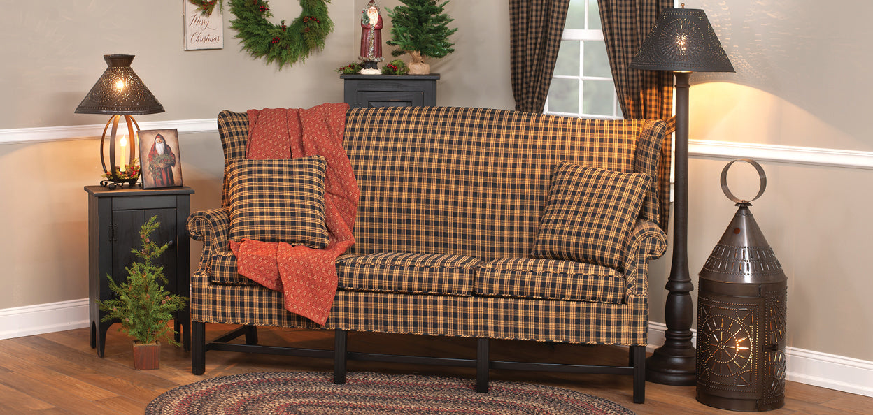 Irvin's Tinware products featured in a living room setting