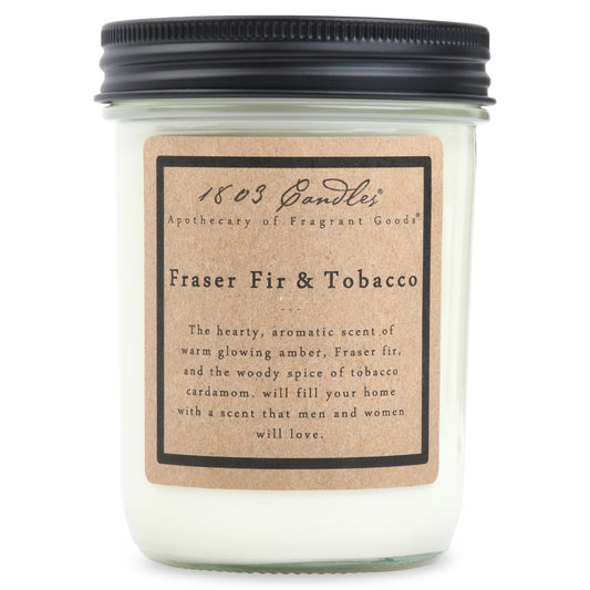 FRASER FIR & TOBACCO-14OZ JAR CANDLE