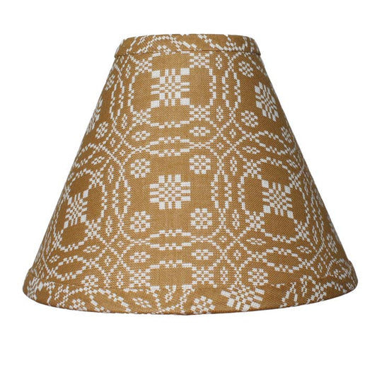 Lover's Knot Mustard Jacquard Lampshade 14" Washer