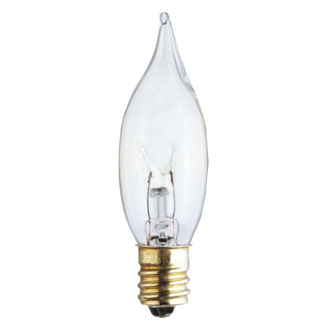 15 Watt Candelabra CST6 Incandescent Flame Tip Light Bulb