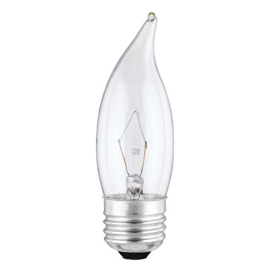 25 Watt CA10 Flame Tip Incandescent Light Bulb