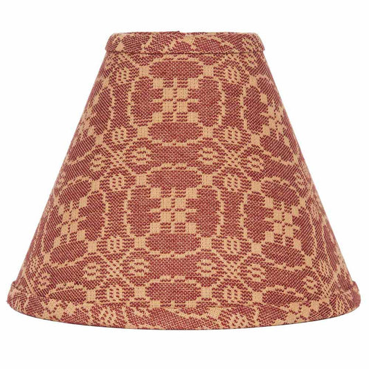 Marshfield Jacquard Lampshade 10" Regular Clip Barn Red