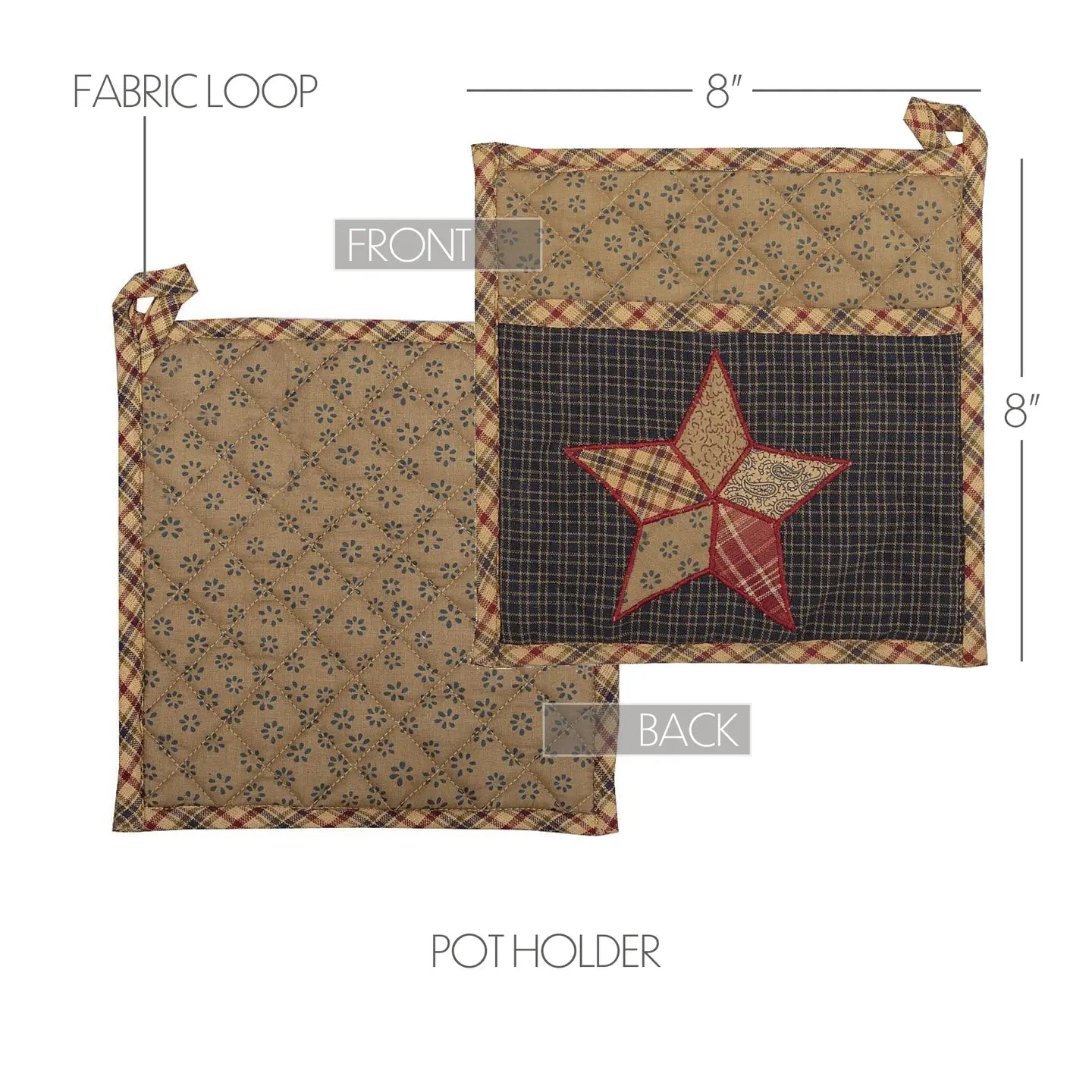 Arlington Star Pot Holder Americana Patchwork