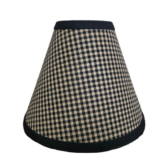 Black and white checkered lampshade on a white background