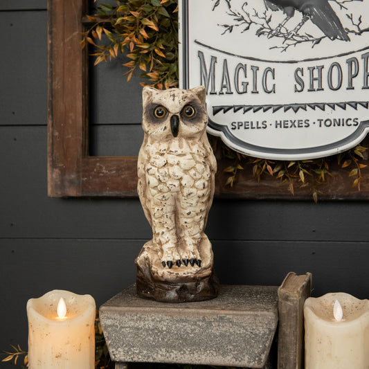 10" VINTAGE WHITE OWL