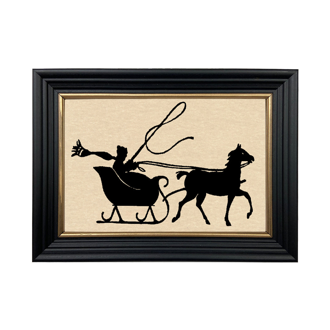 Crack the Whip Framed Paper Cut Silhouette