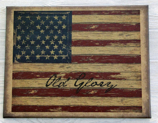Canvas print of a flag and the words "Old Glory"