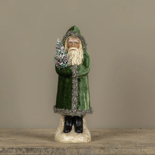 12" Pine Green Velvet Belsnickel