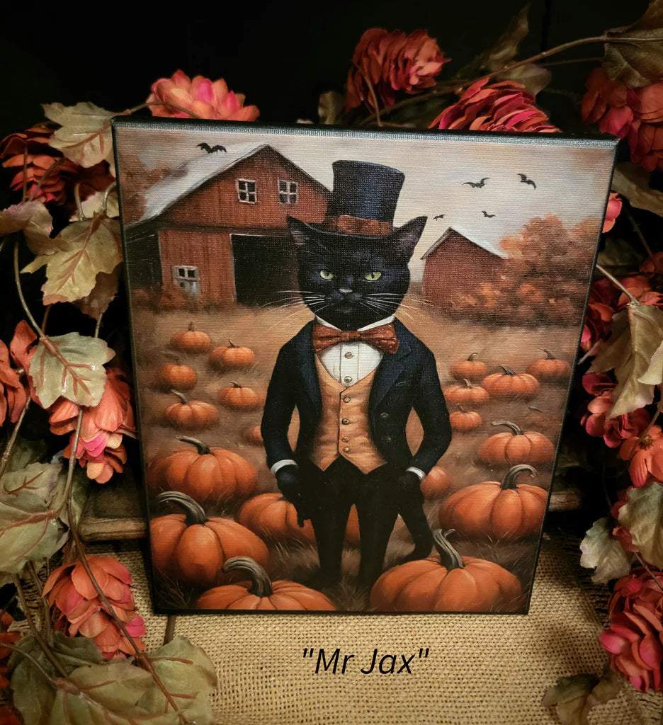 Mr. Jax Harvest Cat Canvas Print