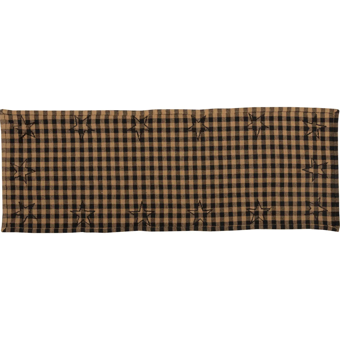 Black Check Star Table Runner