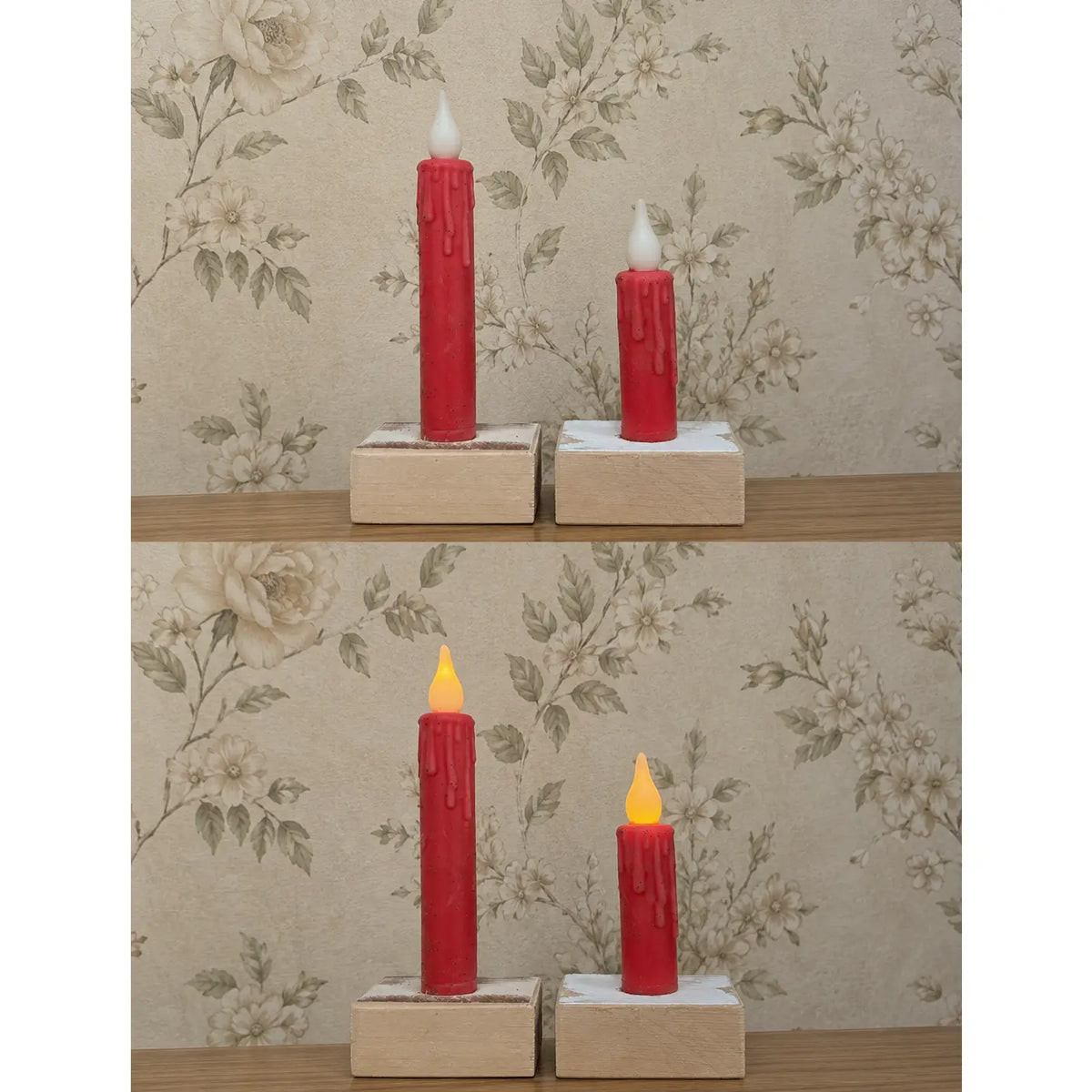 LED Timer Taper Candles - 4"