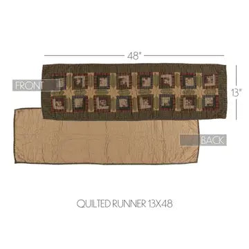 Tea Cabin Patchwork Log Cabin Quilted Table Runner