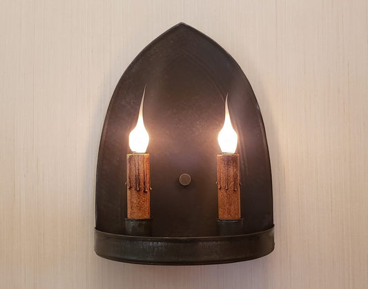 Church Double Tin Sconce Electric