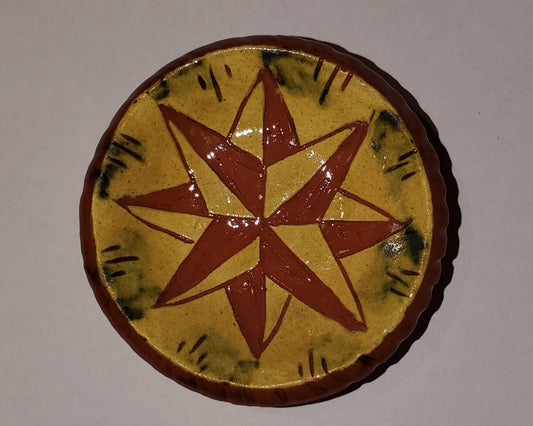 2 1/2" Sgraffito Pottery Plate