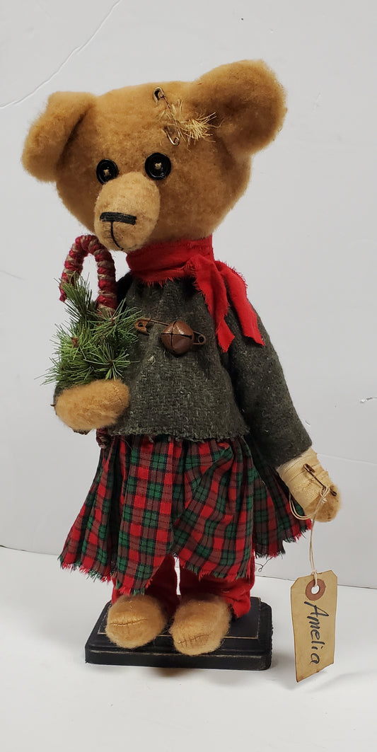 Amelia Christmas Girl Bear