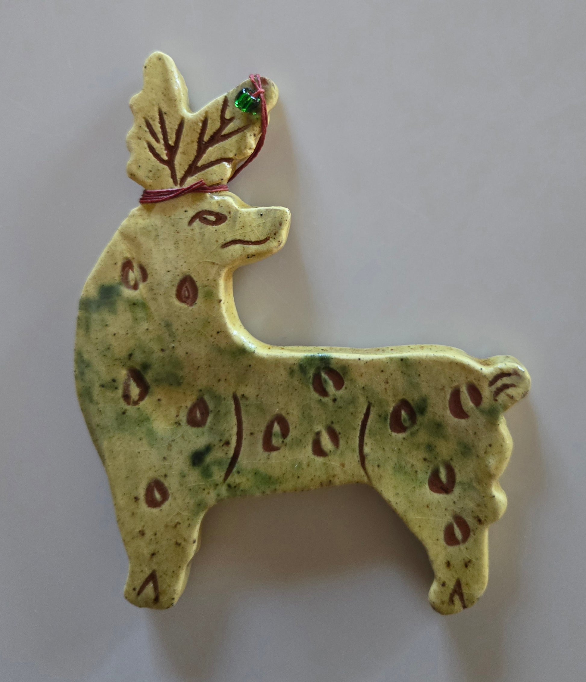 Stag Redware Ornament