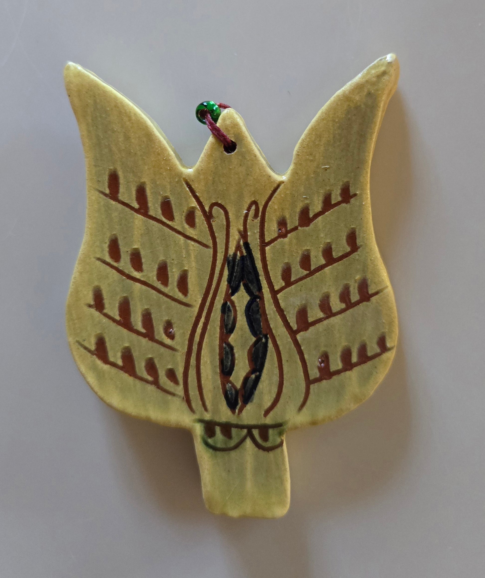 Tulip Redware Ornament