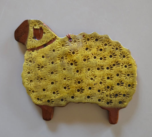 Sheep Redware Ornament