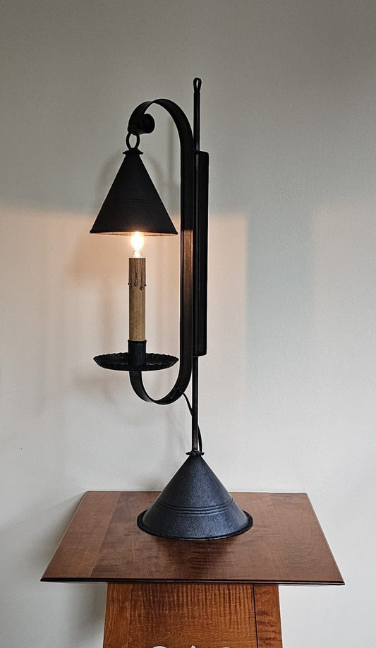 Single Bell Tall Tin Table Light