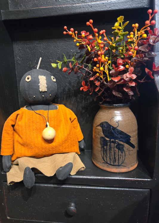 Primitive Fall Pumpkin Girl